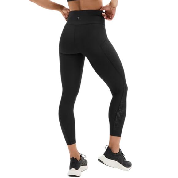 Athleta Interval Stash High Rise Perforated 7/8 Legging Black Size Large NWT - Picture 11 of 12